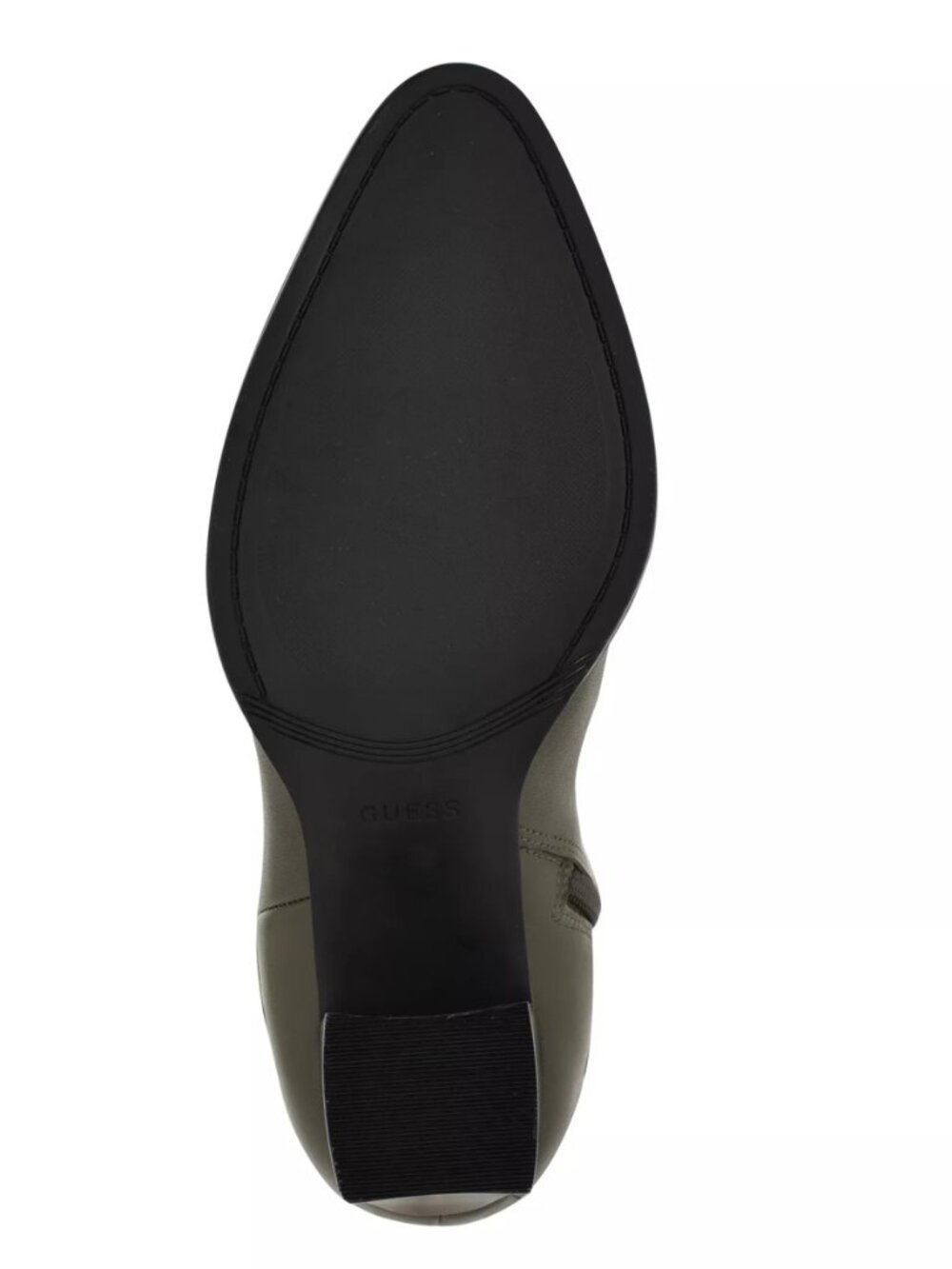 GUESS Perinna Tall Leather Boots Dark Olive Size 6 M - Picture 4 of 5
